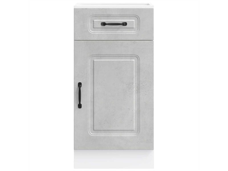  Meuble de rangement, armoire de cuisine kalmar gris béton bois d'ingénierie shl1677  - Conforama D