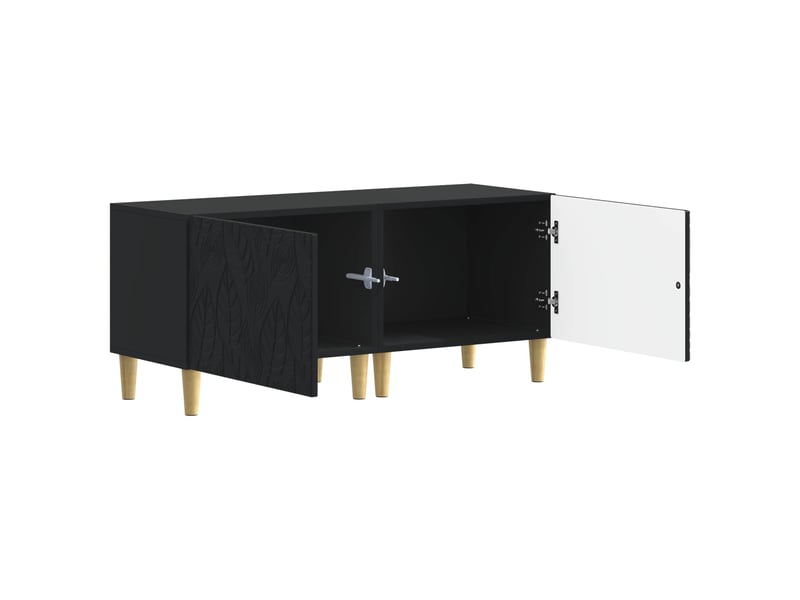  Meuble tv - banc tv - meuble de rangement noir bois d'ingénierie  - Conforama C