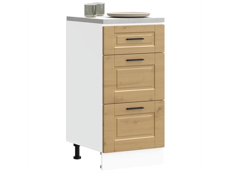  Meuble de rangement, armoire de cuisine porto chêne artisanal bois d'ingénierie shl7118  - Conforama B