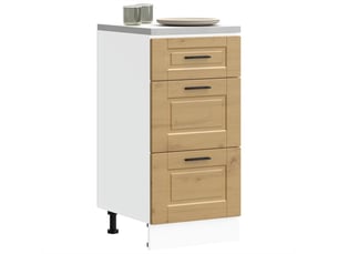 Meuble de rangement, armoire de cuisine porto chêne artisanal bois d'ingénierie shl7118