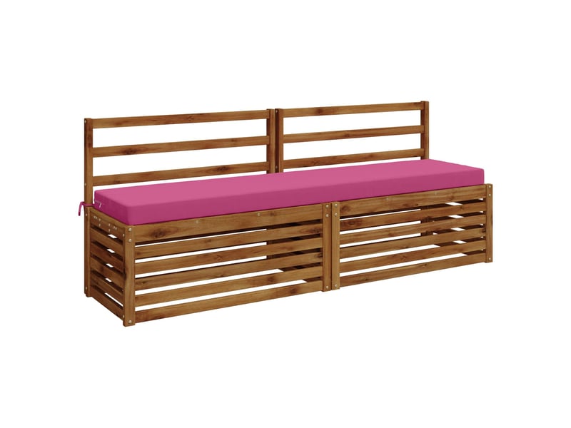  Lot de 2 coussins de banc, coussins d'assise soest 100 % polyester rose cf57345  - Conforama C