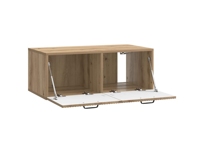  Meuble tv - banc tv - meuble de rangement mural 78,5 x 41 x 30 cm chêne artisanal  - Conforama E