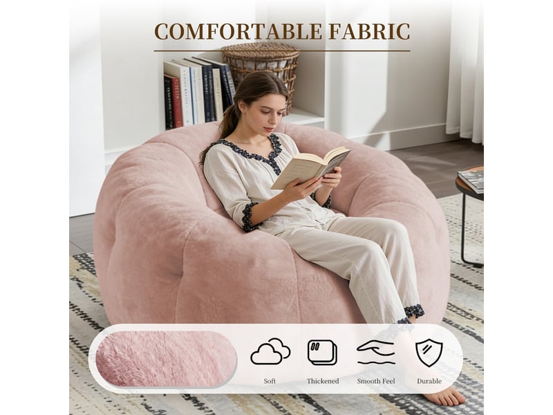  Fauteuil bean bag rond large stable pour salon et chambre  - Conforama D