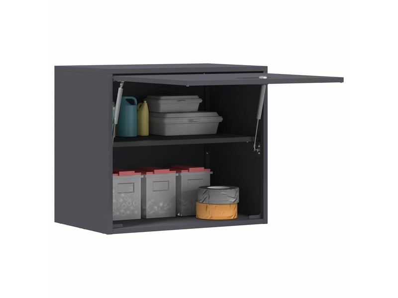  Armoire murale salon, meuble de rangement pour garage anthracite 60 x 40 x 53 cm  - Conforama C