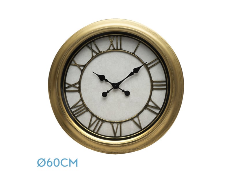  Horloge murale fabrilamp almita ø 60 cm doré 192610029 - Conforama A
