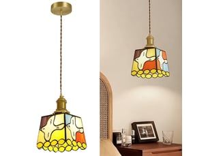 Suspension led en verre style rétro, lampe en forme de colombe à lumière chaude 3000 k, luminaire décoratif pour salon, chambre et chevet