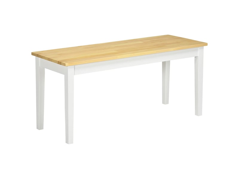  Chaise 102 x 36 x 45 cm 2 places charge maximale 220 kg bois de pin blanc  - Conforama A