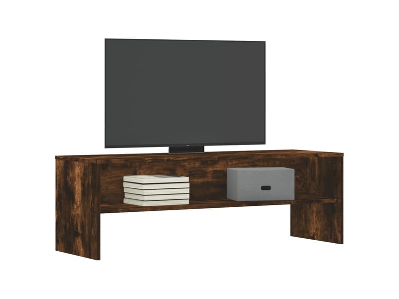 Meuble tv - banc tv - meuble de rangement chêne fumé 120x40x40 cm bois d'ingénierie  - Conforama C