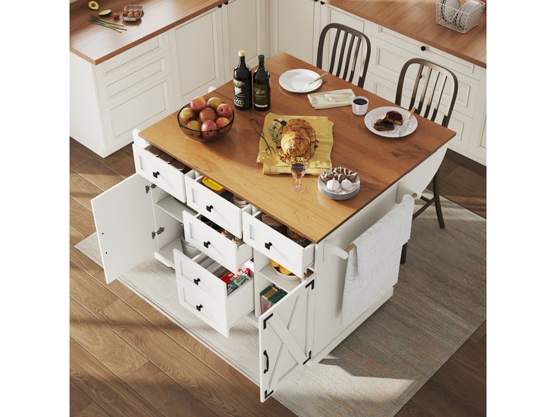  Desserte 2 portes 6 tiroirs coloris blanc mdf desserte blanc - Conforama E