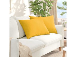 Lot de 2 coussins de canapé, coussins décoratifs jaune clair 70 x 50 cm cf59119