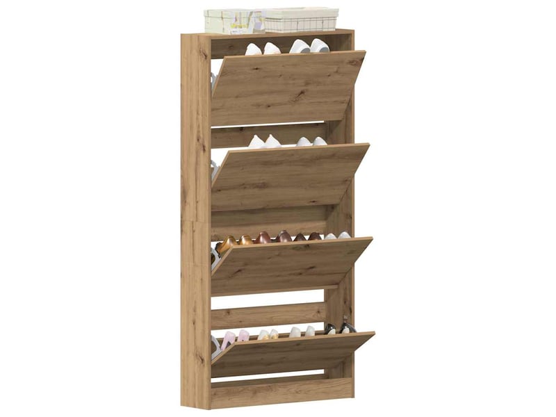 Meuble à chaussure, cabinet à chaussures 80x21x163,5 cm bois d'ingénierie shl7427 - Conforama C