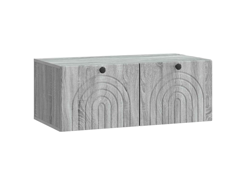  Meuble tv - banc tv - meuble de rangement mural sonoma gris 78,5 x 41 x 30 cm bois d'ingénierie  - Conforama A