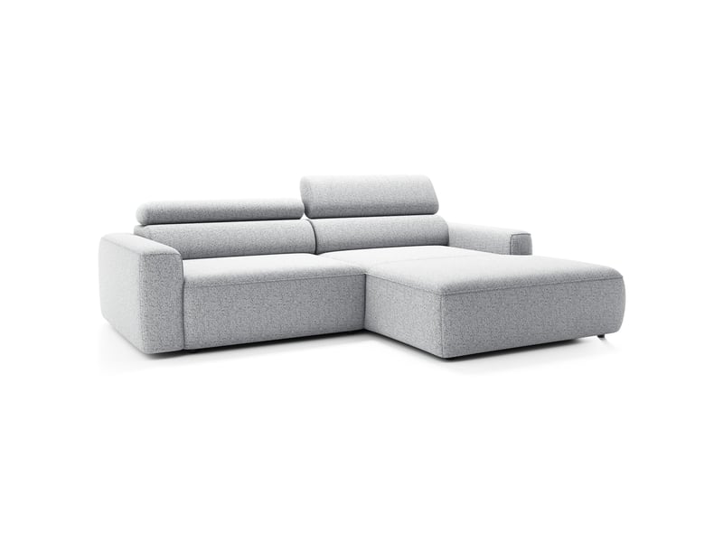  Selsey fando - canapé d'angle - 252 cm - tissu tressé gris clair - côté droit Fando - Conforama A