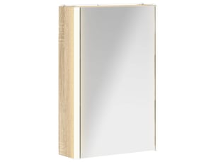 Armoire miroir salle de bain, meuble de rangement chêne sonoma 33x11.5x50 cm