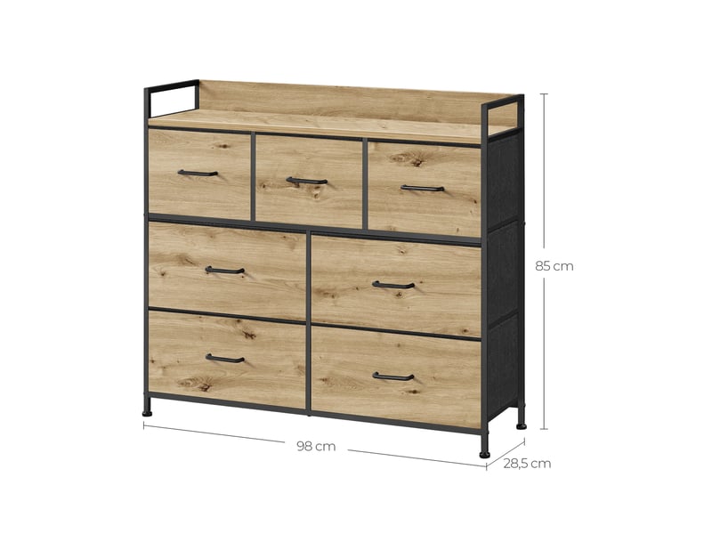  Commode - leobert - chêne artisan - 98 x 28,5 x 85 cm  - Conforama D