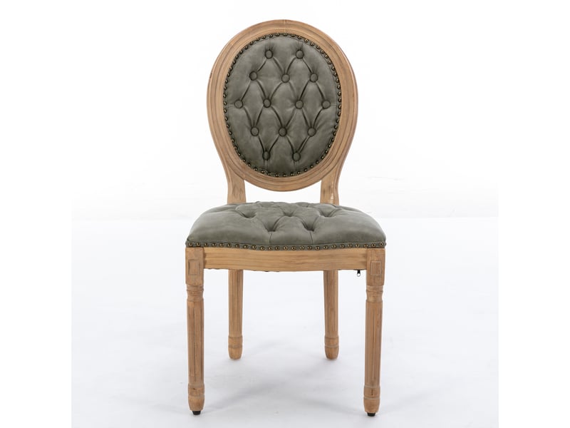  Lot de 2 chaises de salle à manger en similicuir pu vert olive W3223P504077 - Conforama A