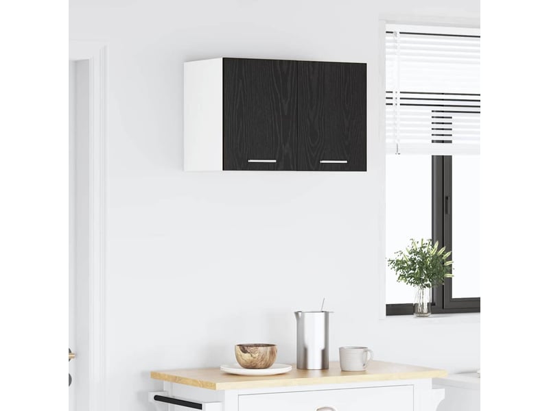  Meuble de rangement, armoire suspendue 2 pcs chêne noir et blanc bois d'ingénierie shl9200  - Conforama D