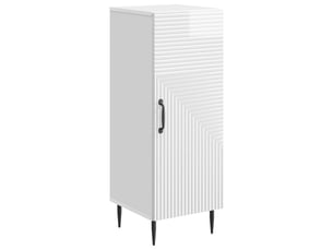 Buffet - bahut - meuble de rangement blanc brillant 33 x 34,5 x 89,5 cm bois d'ingénierie