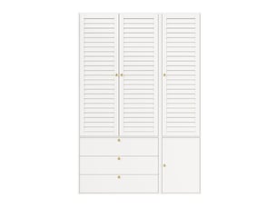 Porte armoire persienne <strong></strong> <strong></strong> coloris blanc largeur 135 cm