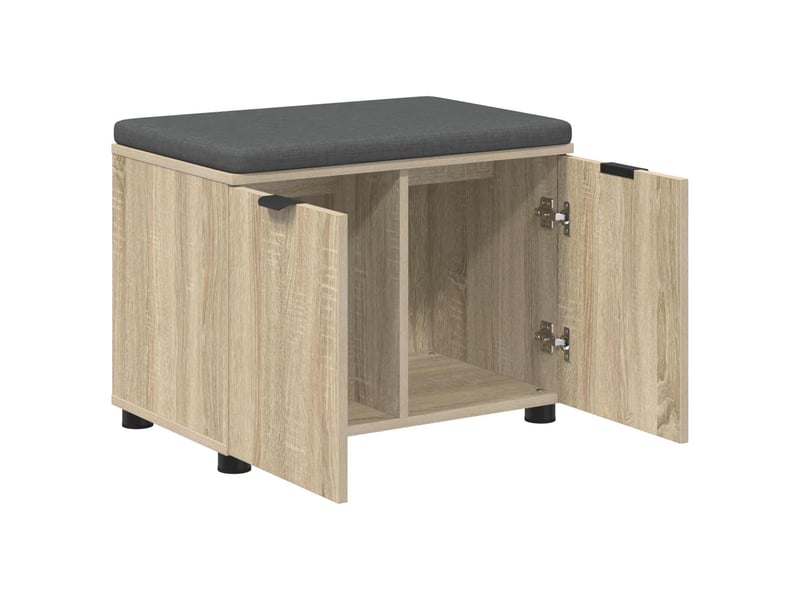  Banc d'entrée, banc interieur avec coussin chêne sonoma 60x38x46 cm shl26077  - Conforama E