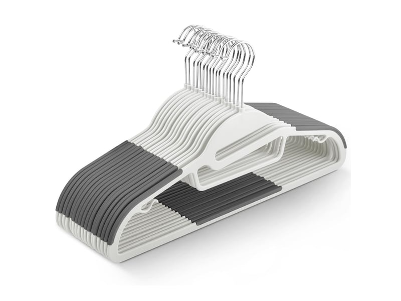  Lot de 10 cintres antidérapants design fins – rotation 360°, gain de place  - Conforama A