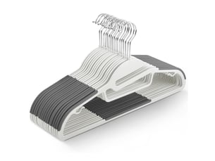 Lot de 10 cintres antidérapants design fins – rotation 360°, gain de place
