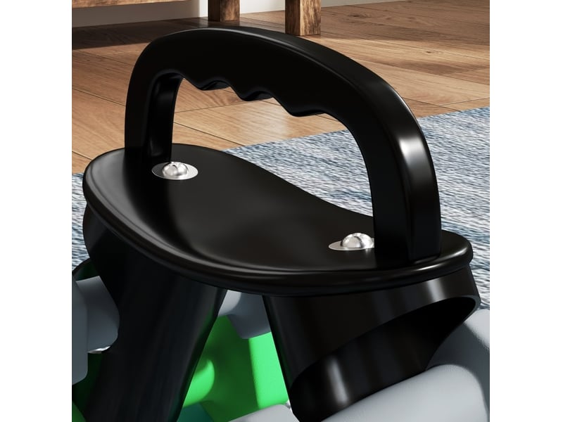  Set d'haltères hexagonaux 6 pièces de 1 à 3 kg – gris – support de rangement transformable en kettlebell  - Conforama E