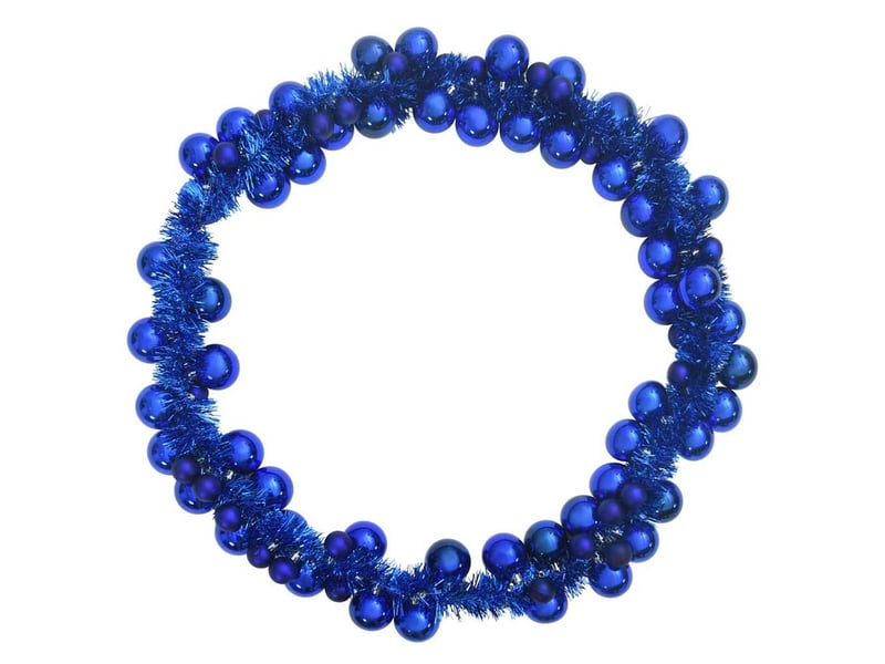  Guirlande de boules de noël led bleu 186 cm polystyrène  - Conforama E
