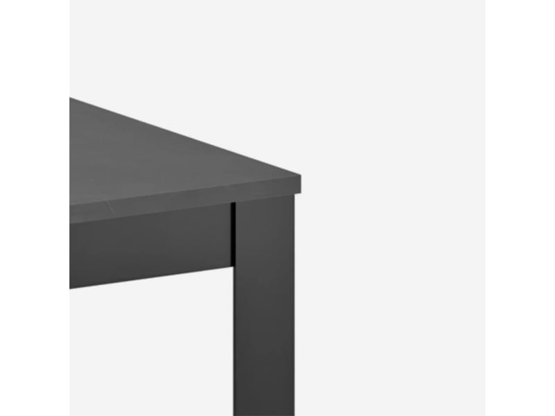 Table de salle à manger extensible avec pieds noirs 156316x90 moon - gris  - Conforama D