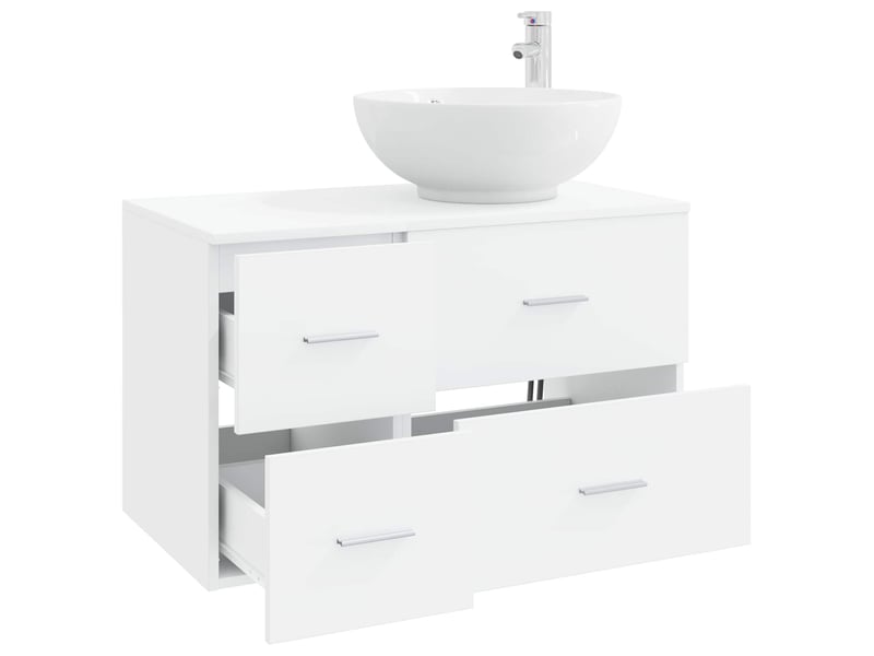  Ensemble de mobilier de salle de bain 2 pc blanc cf63983  - Conforama C