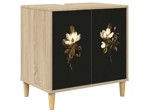 Armoire de salle de bain, meuble de rangement bremen sonoma 60x40x60 cm