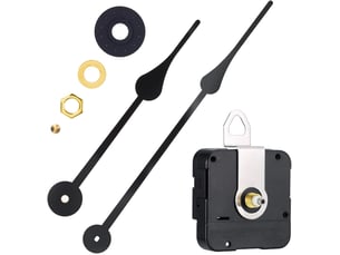 Mécanisme d'horloge de rechange à couple élevé – horloge à monter soi-même – longueur d'axe 15 mm – aiguilles de 23 cm – mécanisme d'horloge – noir