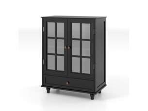 Buffet 2 porte(s) 1 tiroir(s) <strong>REDOM</strong> <strong></strong> - 71 cm coloris noir
