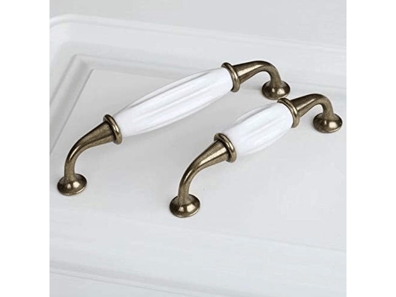  Paquet de 6 boutons en céramique pour portes, tiroirs et meubles, de 128 mm.  - Conforama C