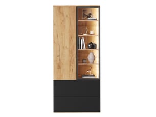 Vitrine coloris bicolore 6 étagère(s) <strong>BEAOK</strong> <strong></strong> - 70 cmx160 cm