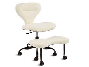Chaise de bureau <strong>FLORAGRACE</strong> <strong></strong> avec assise réglable en hauteur