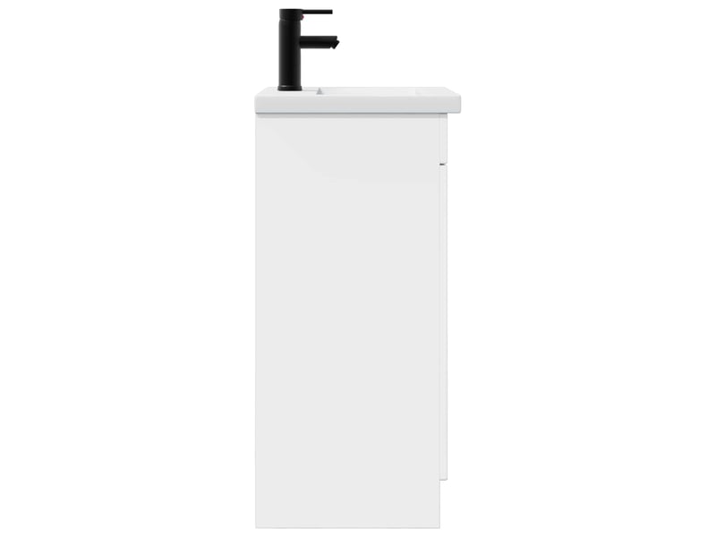Meuble de salle de bain avec évier blanc brillant shl8203 - Conforama E