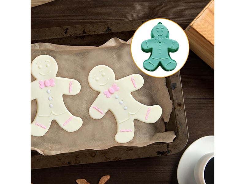  Moule à gâteau en silicone pour d'épices, bonhomme en d'épices, moule en silicone pour fondant, bonhomme en d'épices, moule à gâteau anti-adhésif  - Conforama B