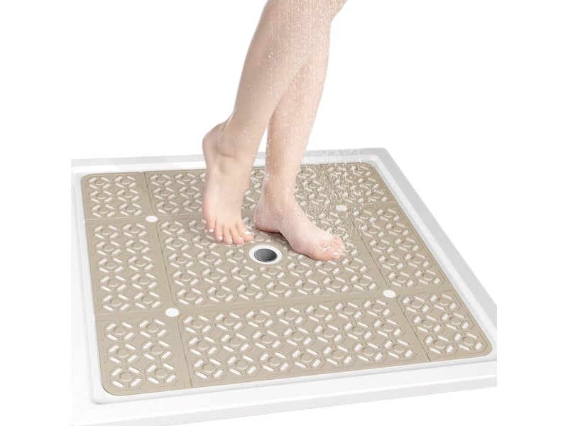 Tapis de douche en tpe à ventouses - 27 x 27 pouces - marron  - Conforama A