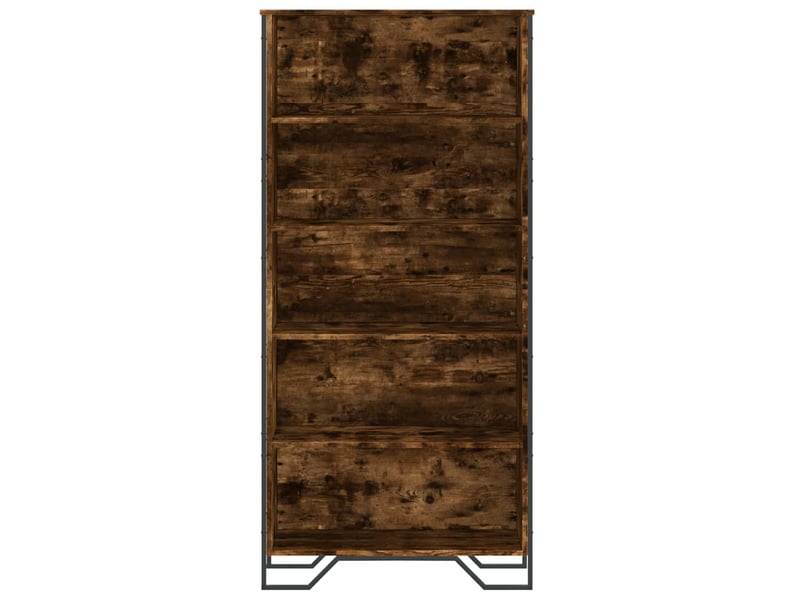  Bibliothèque, étagère de rangement chêne fumé 80x31x169 cm bois d'ingénierie  - Conforama D