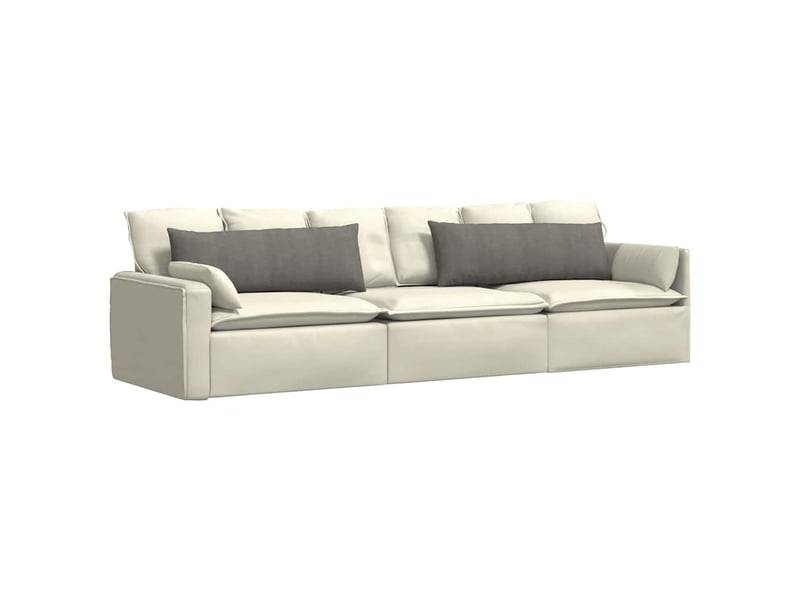 Lot de 2 coussins de canapé, coussins décoratifs gris clair 120 x 40 cm cf59059  - Conforama C