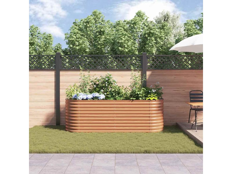  Jardinière - lit surélevé marron 240 x 80 x 81 cm acier  - Conforama D