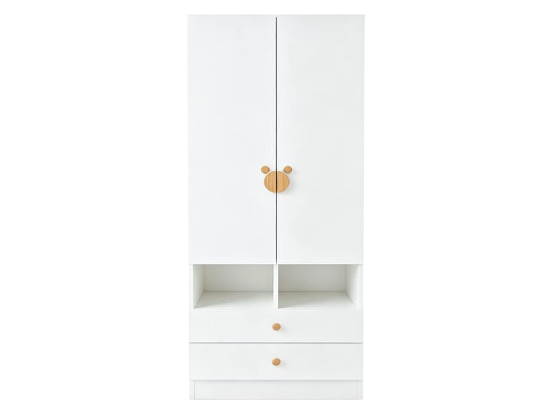  Armoire penderie 2 portes et 2 tiroirs avec compartiments 70 x 50 x 170 cm  - Conforama A