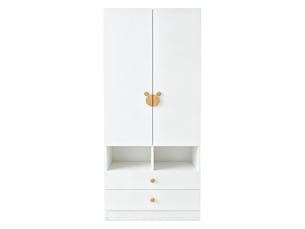 Armoire penderie 2 portes et 2 tiroirs avec compartiments 70 x 50 x 170 cm