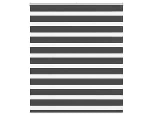 Store zèbre, store de fenêtre noir 135x150 cm largeur du tissu 130,9 cm polyester cf48878