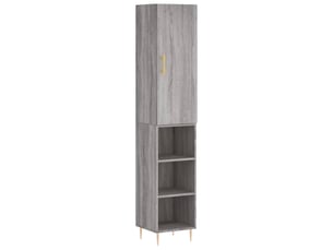 Buffet haut - bahut - meuble de rangement sonoma gris 34,5x34x180 cm bois d'ingénierie