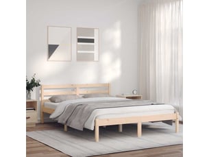 Lit 2 places 150x200 cm coloris marron