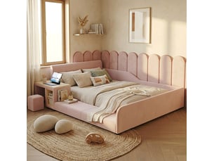 Lit combiné 140x200 cm MODENVIE coloris rose