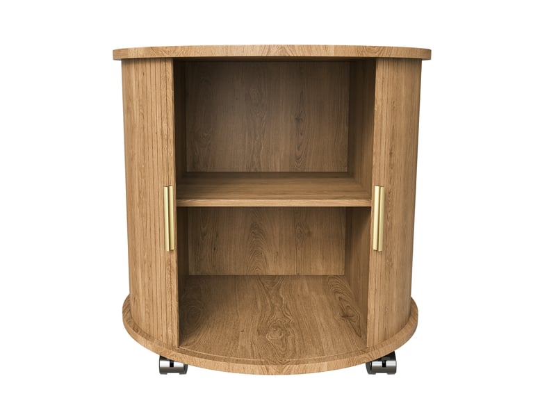  Table de chevet 60x60x60 cm avec station de charge coloris chêne  - Conforama A
