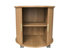 Table de chevet 60x60x60 cm avec station de charge coloris chêne